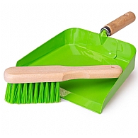 Green Children's Dustpan and Brush