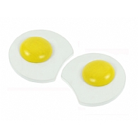 2 x Wooden Fried Eggs